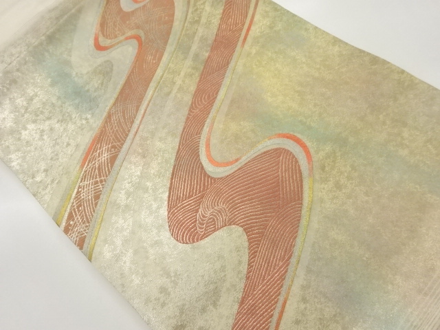 JAPANESE NAGOYA OBI / KINSAI / WAVY STRIPE